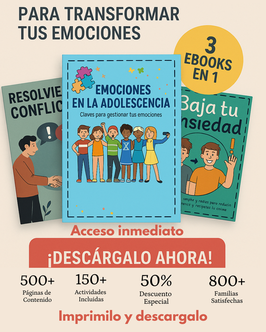 Emociones En La Adolescencia + 2 Ebooks de Regalo (500 Páginas)